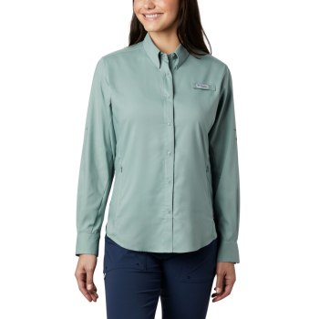 Columbia PFG Tamiami II Long Sleeve, Camisa Verdes Claro Para Mujer | 648951-YEJ